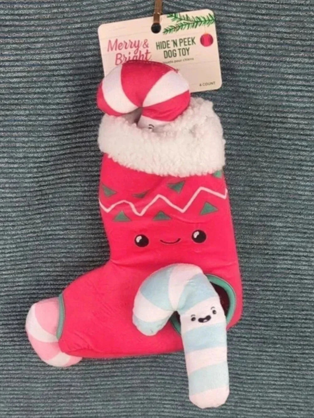 Christmas Hide And Peek Burrowing Squeaky Toy!